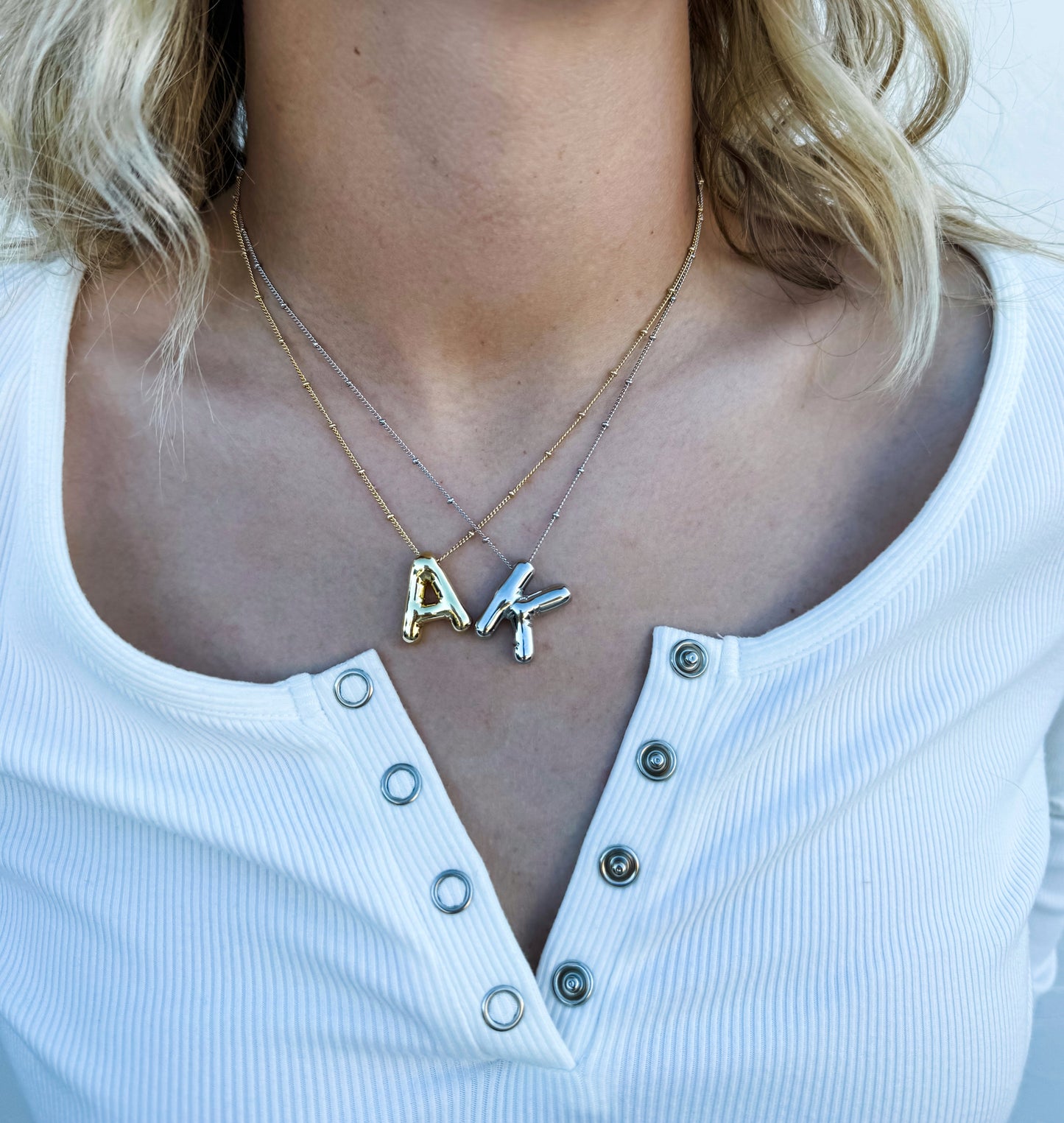 BUBBLE LETTER NECKLACE