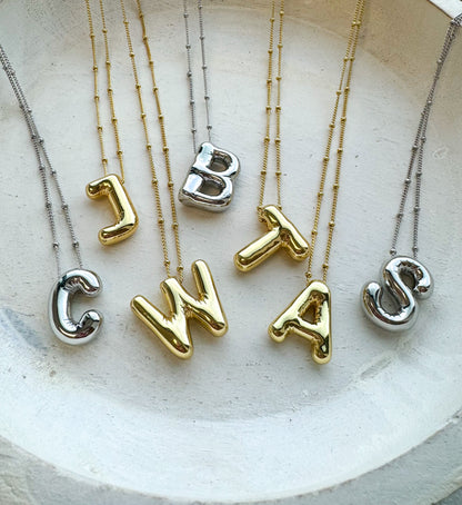 BUBBLE LETTER NECKLACE